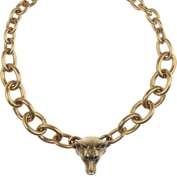 ISO - BURBERRY Burnished gold-tone fox necklace - Picture 2 of 2